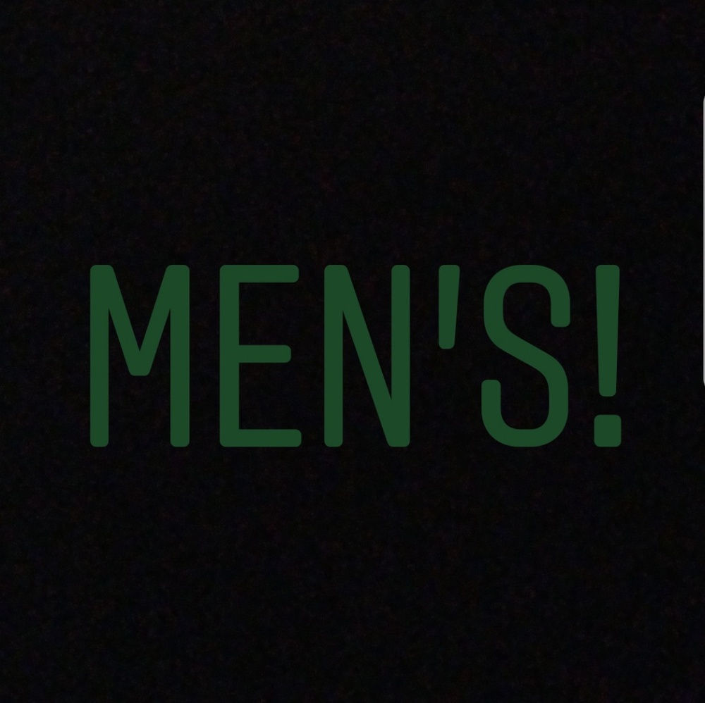 Mens clothing below this sign!